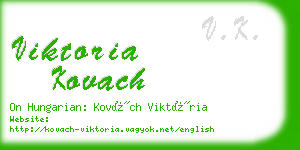 viktoria kovach business card